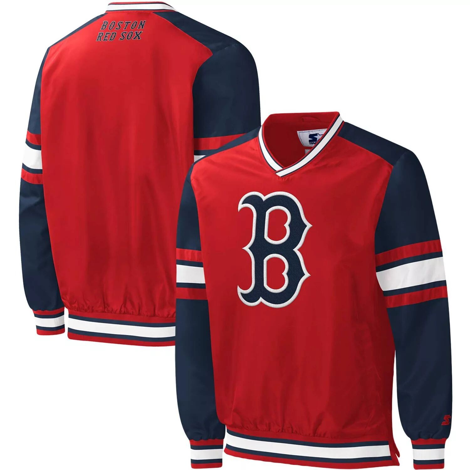 Мужской красный пуловер-ветровка Boston Red Sox Yardline Starter 
Мужской красный пуловер-ветровка Boston Red Sox Yardline Starter