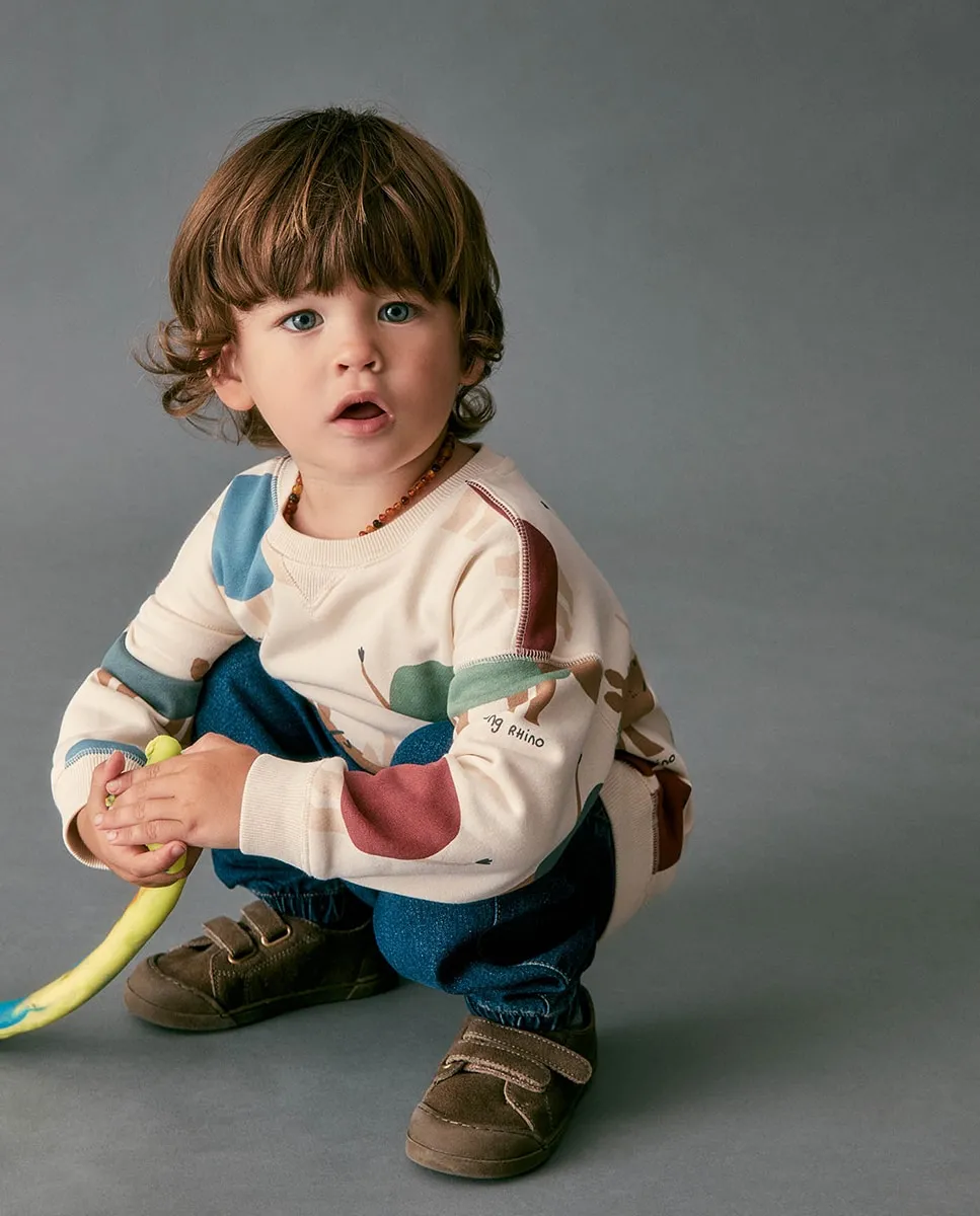 Свитшот с принтом носорога Sfera, светло-бежевый
Свитшот с принтом носорога Sfera, светло-бежевый