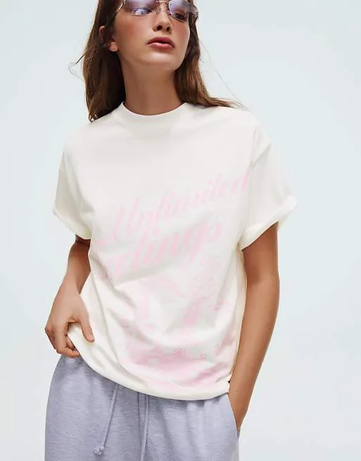 Белая футболка с короткими рукавами и принтом Bershka, Белый, Белая футболка с короткими рукавами и принтом Bershka
Белая футболка с короткими рукавами и принтом Bershka, Белый, Белая футболка с короткими рукавами и принтом Bershka