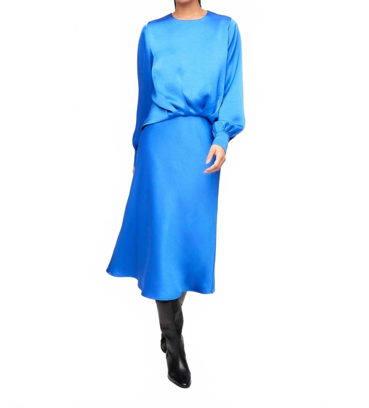 Юбка миди Mia Bias из атласа в ярко-синем цвете Fifteen Twenty
Юбка миди Mia Bias из атласа в ярко-синем цвете Fifteen Twenty