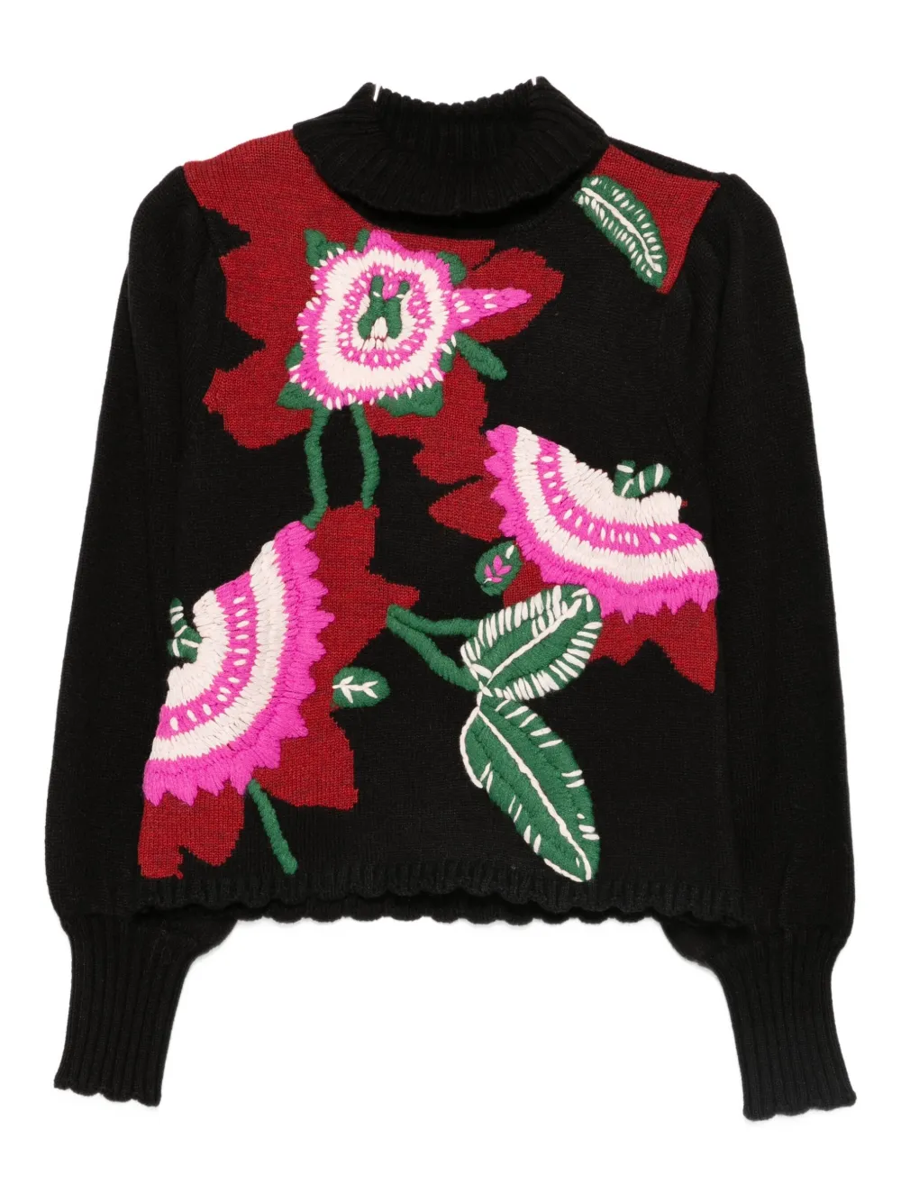 Свитер с цветочной вышивкой FARM Rio, черный
Свитер с цветочной вышивкой FARM Rio, черный