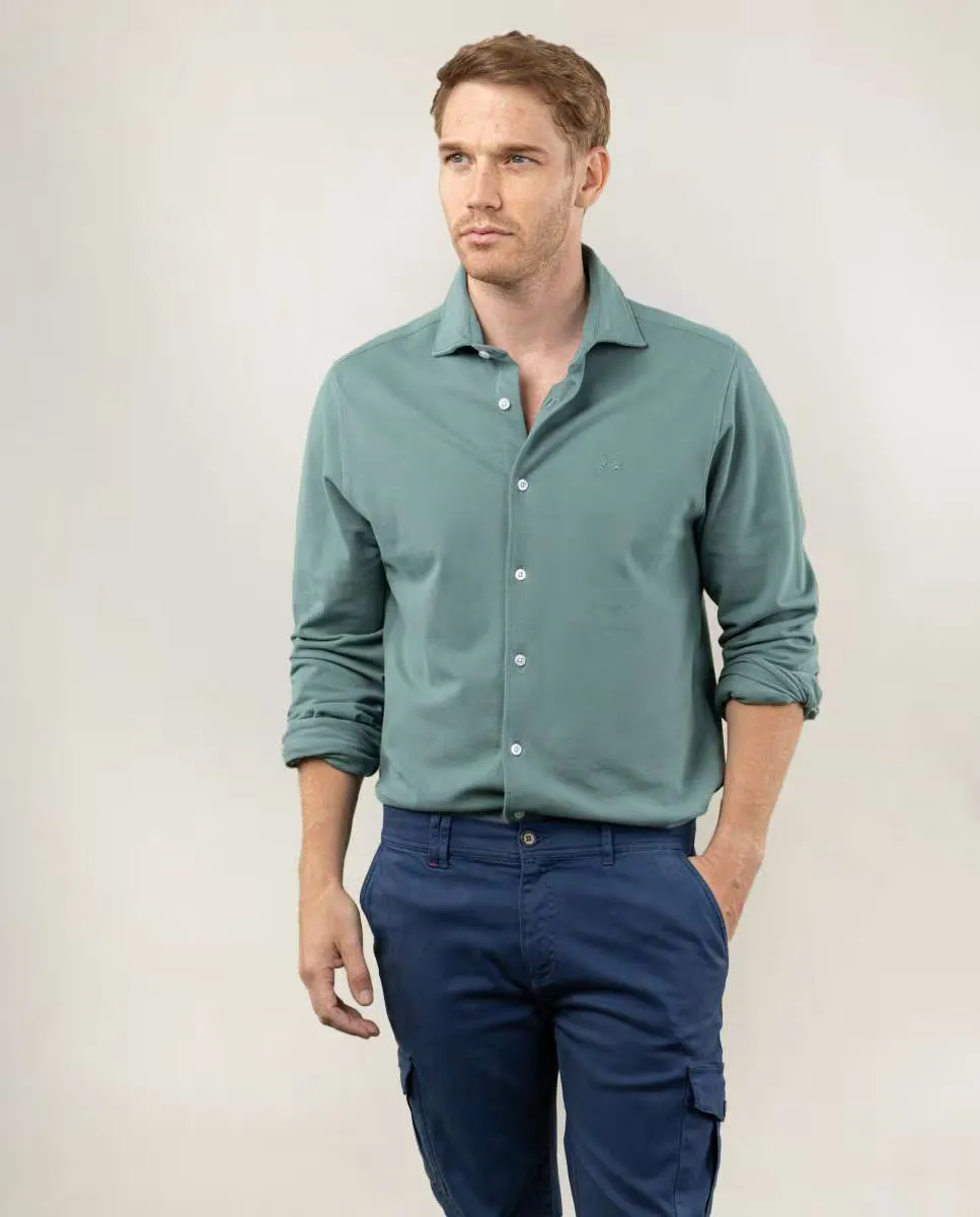 Рубашка пике мужская классического кроя однотонная Scotta 1985, темно-зеленый
Рубашка пике мужская классического кроя однотонная Scotta 1985, темно-зеленый