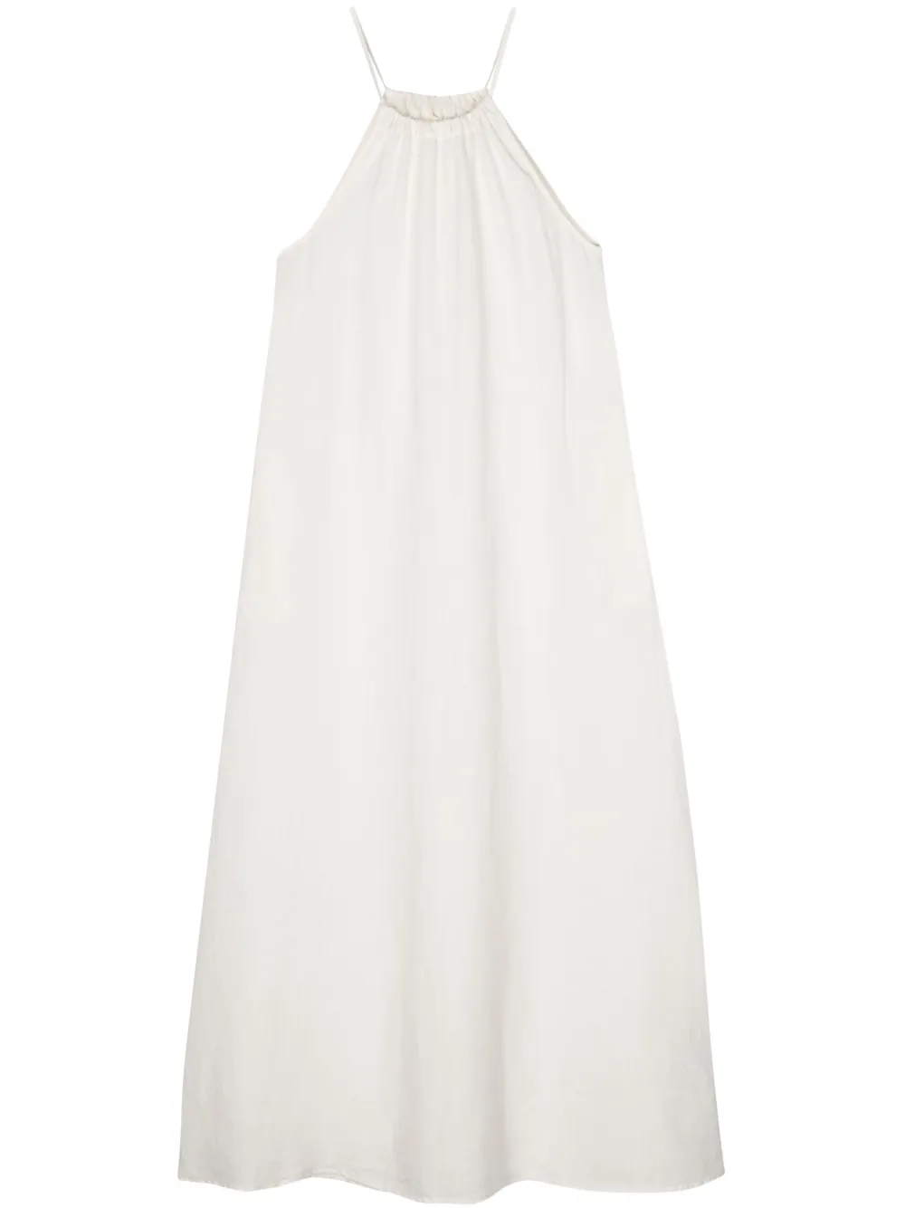 Льняное платье макси с вырезом халтер 120% Lino, нейтральный 
Льняное платье макси с вырезом халтер 120% Lino, нейтральный