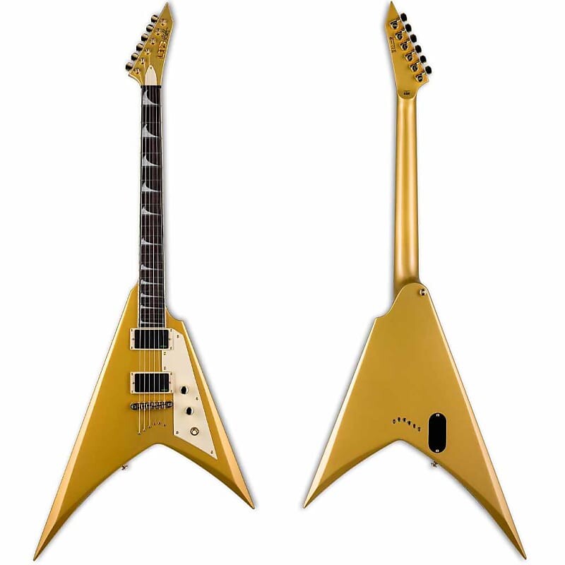 Электрогитара ESP LTD KH-V Kirk Hammett Signature Electric Guitar - Metallic Gold
Электрогитара ESP LTD KH-V Kirk Hammett Signature Electric Guitar - Metallic Gold
