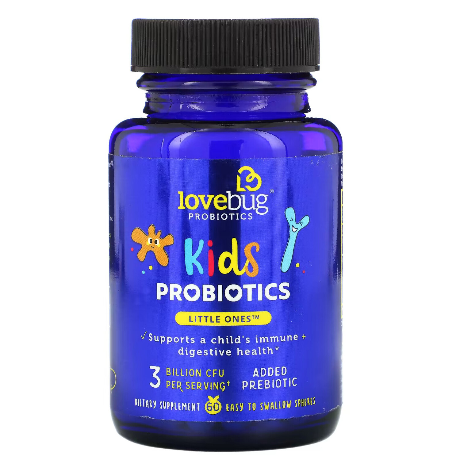 LoveBug Probiotics, Little Ones, пробиотики для детей, 3 млрд КОЕ, 60 шариков, которые легко глотать
LoveBug Probiotics, Little Ones, пробиотики для детей, 3 млрд КОЕ, 60 шариков, которые легко глотать