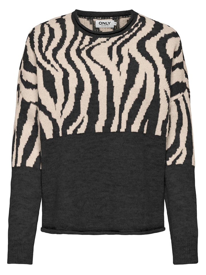 Пуловер ONLY, цвет schwarz/beige 
Пуловер ONLY, цвет schwarz/beige