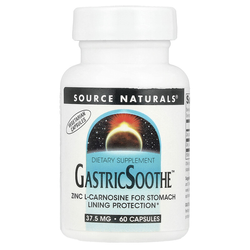 Source Naturals, Gastric Soothe , 60 капсул
Source Naturals, Gastric Soothe , 60 капсул