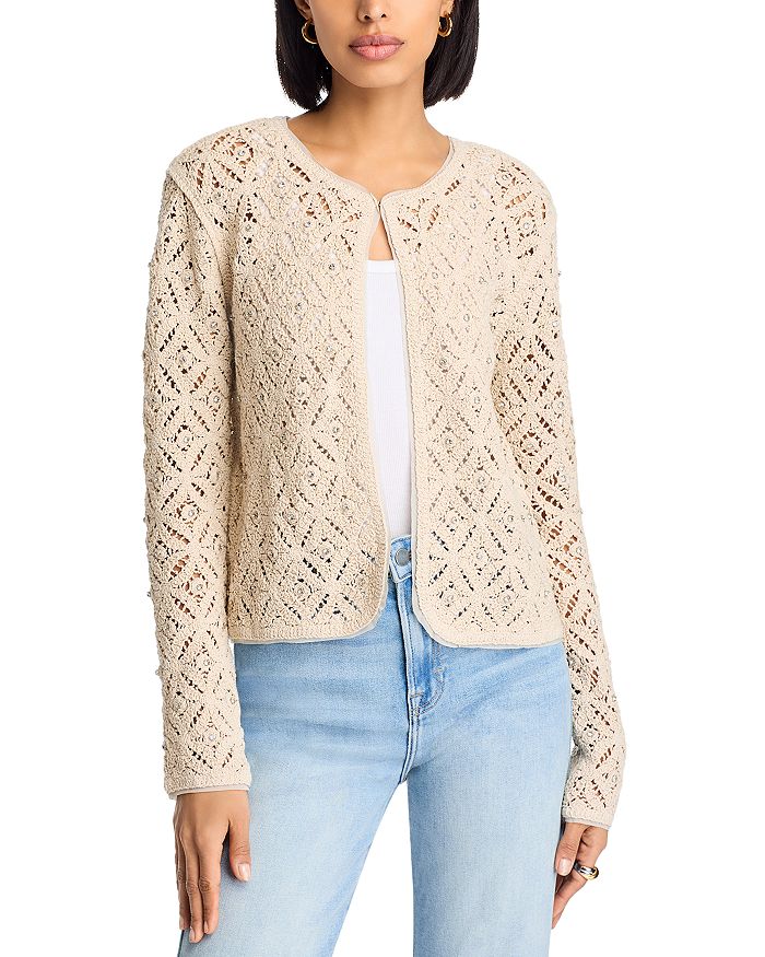 Кардиган с кружевом и стразами - эксклюзив AQUA, коричневый/бежевый
Кардиган с кружевом и стразами - эксклюзив AQUA, коричневый/бежевый