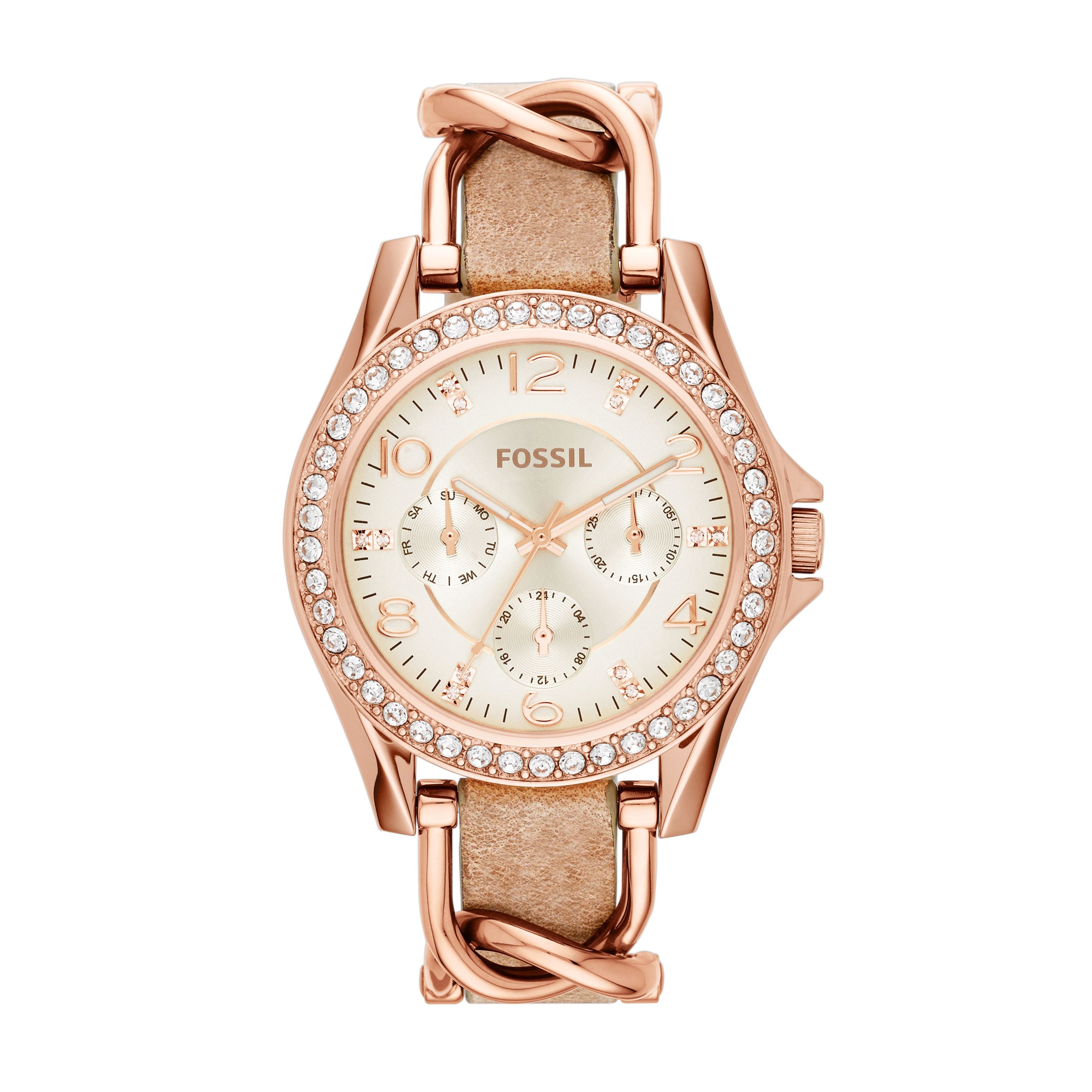 Женские многофункциональные часы Fossil Riley из нержавеющей стали цвета розового золота Fossil, бежевый
Женские многофункциональные часы Fossil Riley из нержавеющей стали цвета розового золота Fossil, бежевый