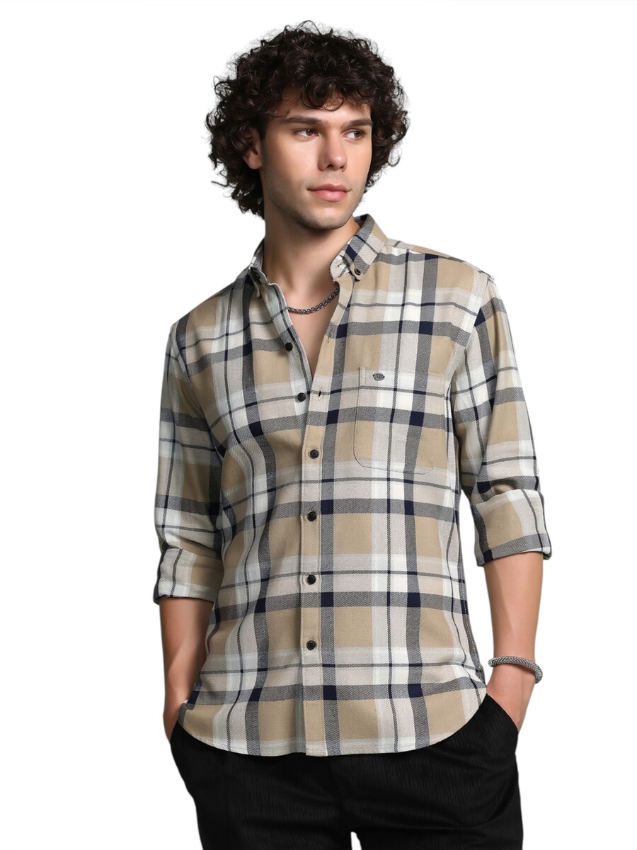 Рубашка на пуговицах классического кроя Campus Sutra Dayana, бежевый
Рубашка на пуговицах классического кроя Campus Sutra Dayana, бежевый