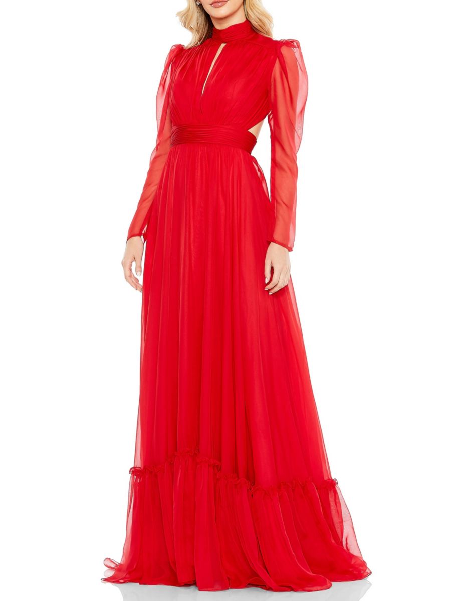 Платье-клеш с завязками на спине Mac Duggal, красный
Платье-клеш с завязками на спине Mac Duggal, красный