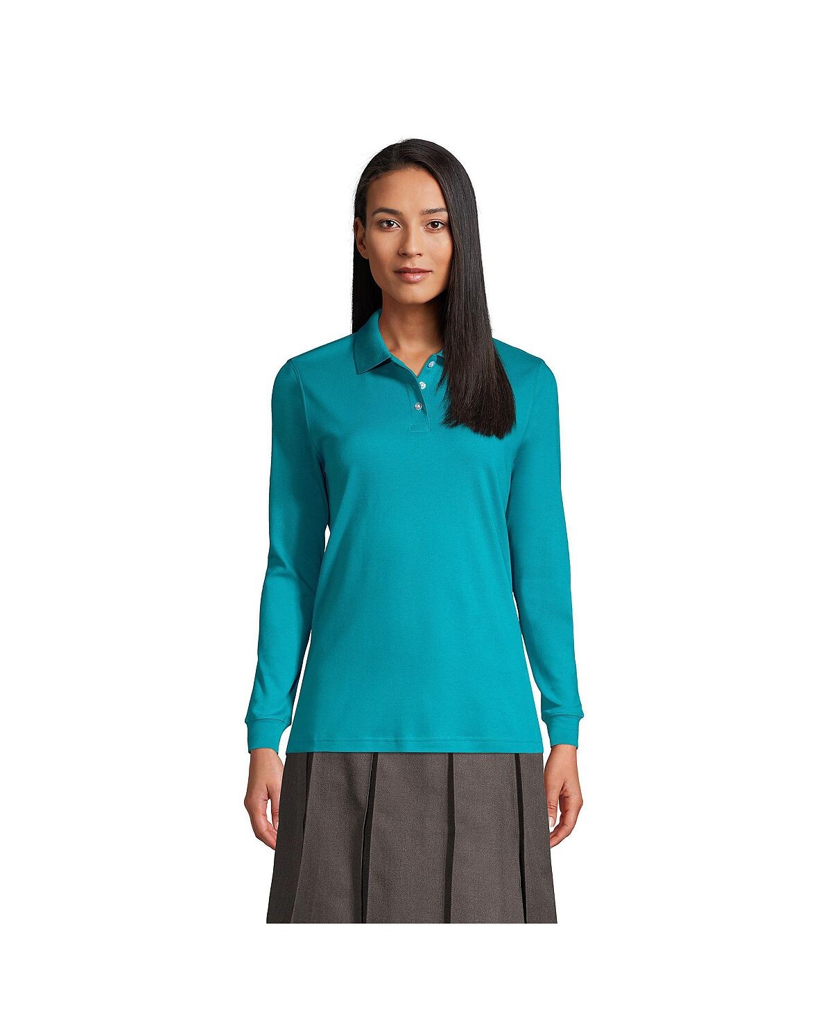 Женская рубашка поло с длинными рукавами в школьной форме Lands' End
Женская рубашка поло с длинными рукавами в школьной форме Lands' End