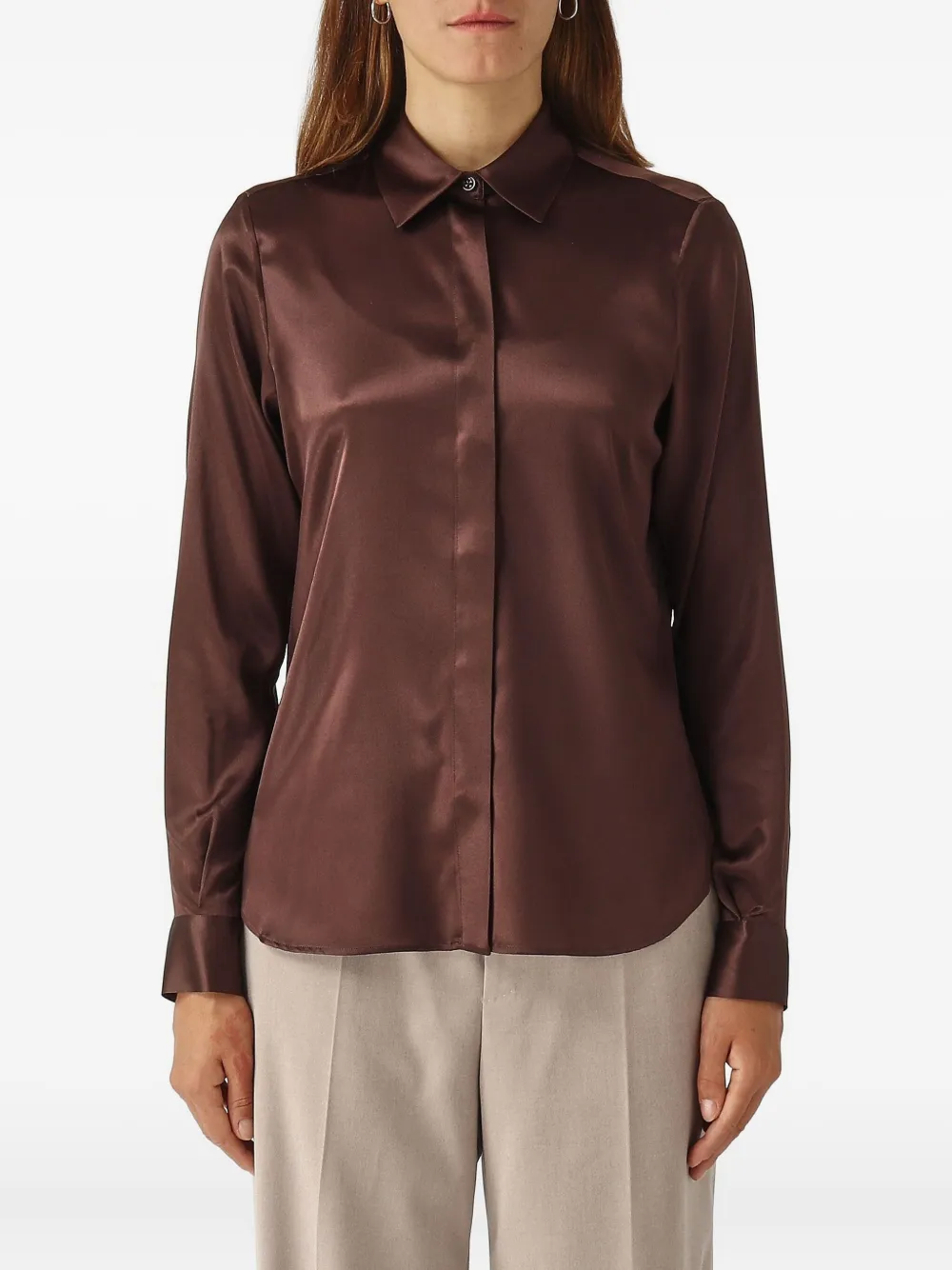 Рубашка на пуговицах Tagliatore, коричневый
Рубашка на пуговицах Tagliatore, коричневый