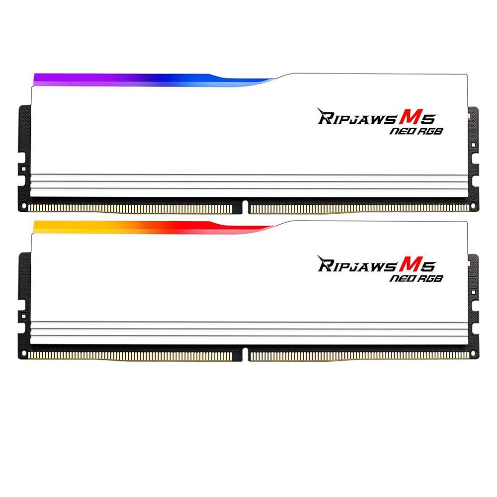 Оперативная память G.SKILL Ripjaws M5 Neo RGB, 64 Гб (2 х 32Гб), DDR5, 6000 МГц, 6000J3636F32GX2-RM5NRW, белый
Оперативная память G.SKILL Ripjaws M5 Neo RGB, 64 Гб (2 х 32Гб), DDR5, 6000 МГц, 6000J3636F32GX2-RM5NRW, белый