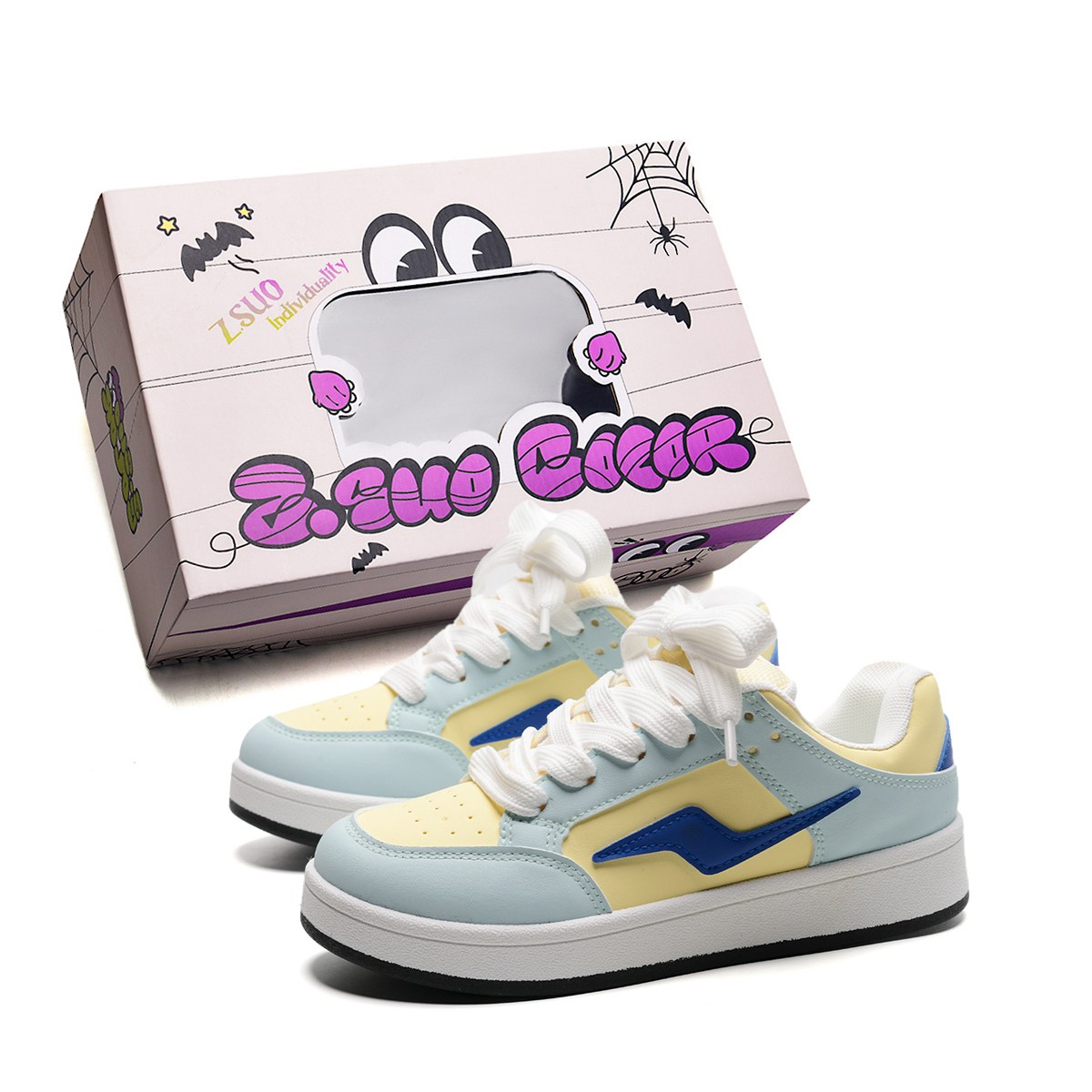 Z.SUO Повседневные кроссовки для скейтбординга с амортизацией, противоскользящей подошвой, увеличенной высотой и облегченной конструкцией, унисекс, желто-синие, цвет Yellow Blue
Z.SUO Повседневные кроссовки для скейтбординга с амортизацией, противоскользящей подошвой, увеличенной высотой и облегченной конструкцией, унисекс, желто-синие, цвет Yellow Blue