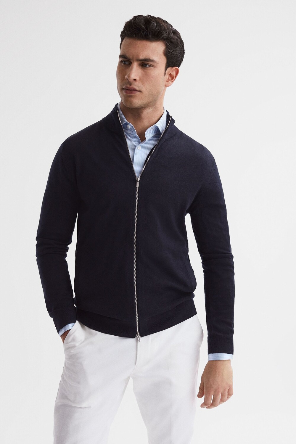 Свитер из шерсти мериноса Хэмпшир на молнии Reiss, синий
Свитер из шерсти мериноса Хэмпшир на молнии Reiss, синий