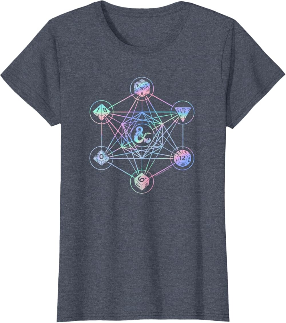Женская футболка Dungeons & Dragons 6 Die Geometric Hologram, темно-синий
Женская футболка Dungeons & Dragons 6 Die Geometric Hologram, темно-синий