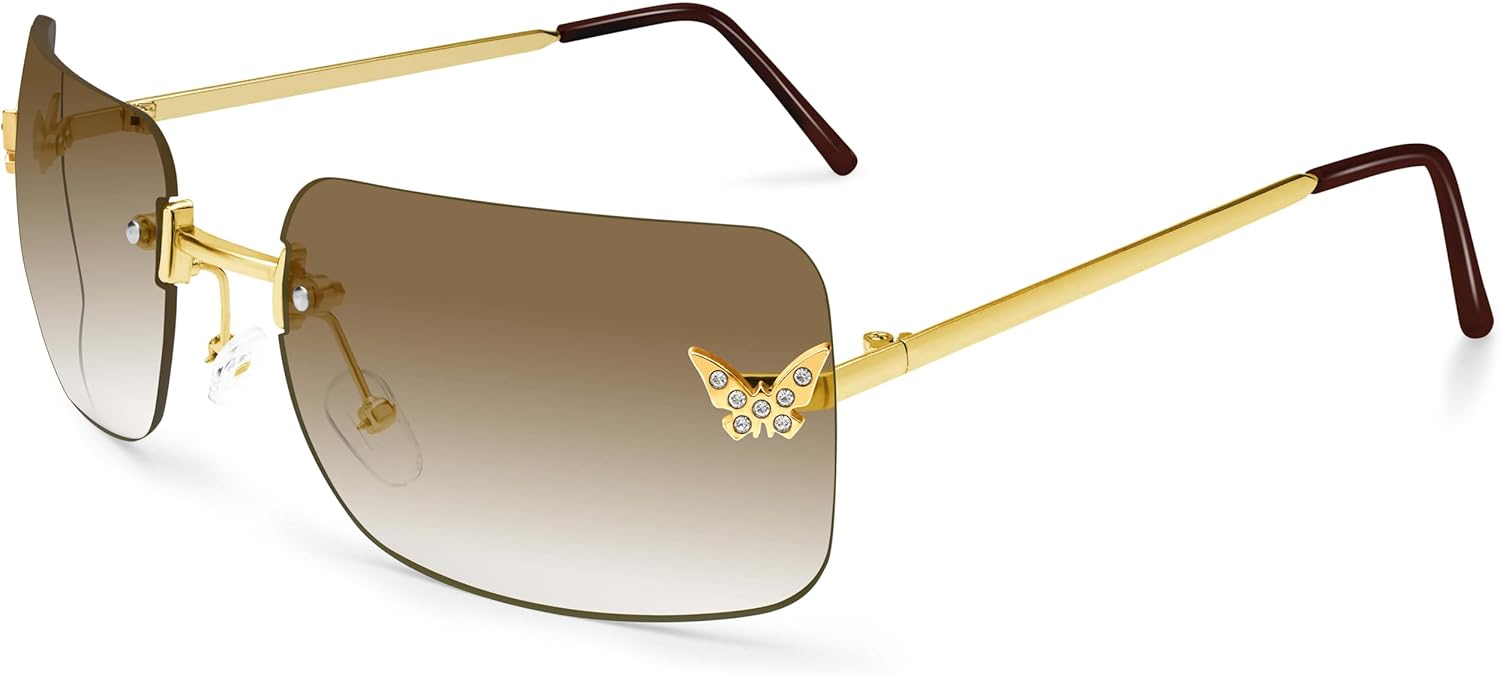 Солнцезащитные очки Dollger прямоугольной формы в стиле Y2K для женщин, модные без оправы, квадратные солнцезащитные очки в стиле 2000-х, с бабочками, крутые очки 90-х, Gold Frame With Brown Lenses
Солнцезащитные очки Dollger прямоугольной формы в стиле Y2K для женщин, модные без оправы, квадратные солнцезащитные очки в стиле 2000-х, с бабочками, крутые очки 90-х, Gold Frame With Brown Lenses