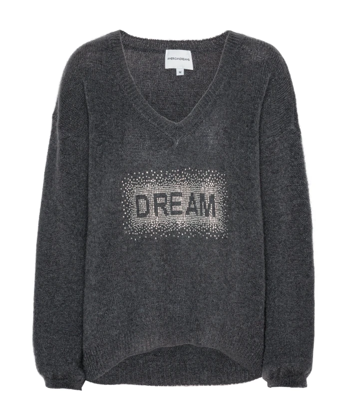 Пуловер Crystal Dream с V-образным вырезом Americandreams, серый
Пуловер Crystal Dream с V-образным вырезом Americandreams, серый