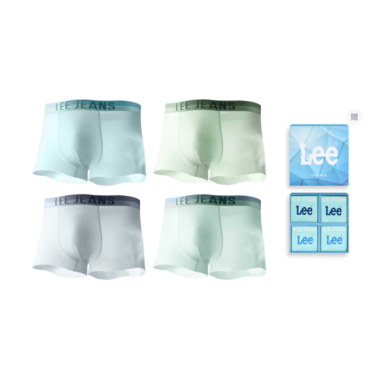 Lee Подарочный набор мужского белья SS23 Ice Series, 4 штуки
Lee Подарочный набор мужского белья SS23 Ice Series, 4 штуки