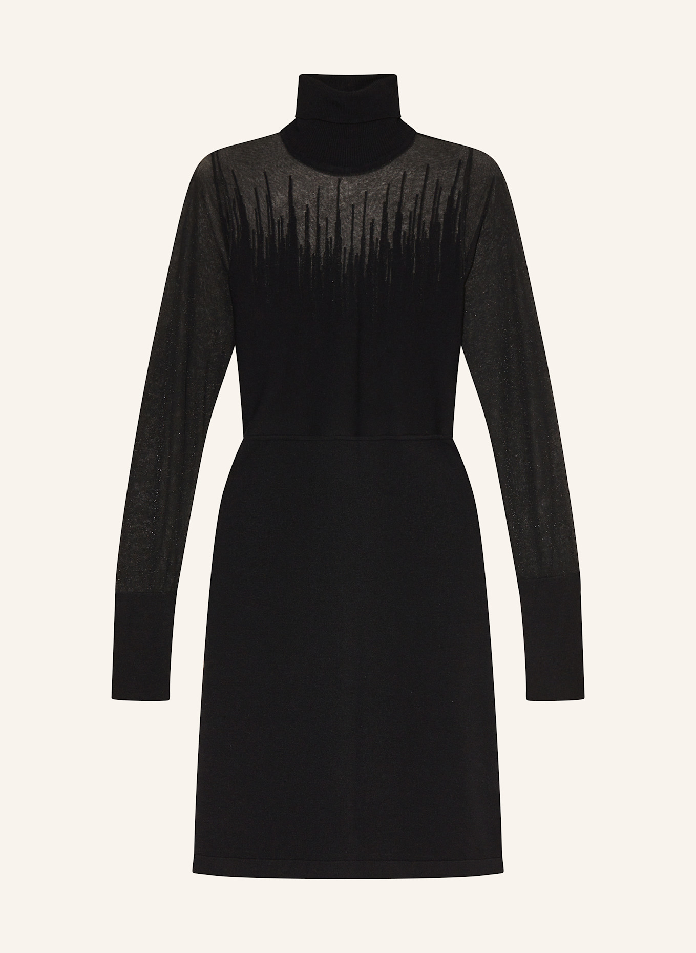 Вязаное платье с сеткой и блестящей пряжей Riani, черный 
Вязаное платье с сеткой и блестящей пряжей Riani, черный