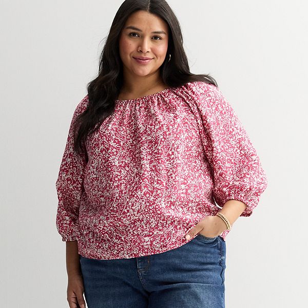 Топ женский Plus size с присборенными деталями Sonoma Goods For Life, Dark Pink Abstract Dot
Топ женский Plus size с присборенными деталями Sonoma Goods For Life, Dark Pink Abstract Dot