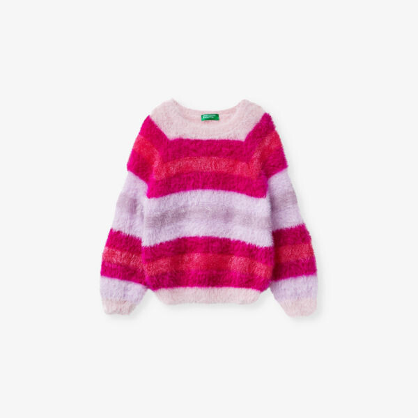 Пушистый разноцветный полосатый джемпер из искусственного меха 18 мес.-6 лет Benetton, розовый
Пушистый разноцветный полосатый джемпер из искусственного меха 18 мес.-6 лет Benetton, розовый