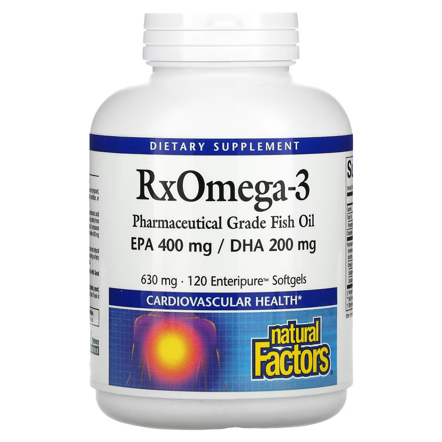 Natural Factors, Rx Omega-3, 120 мягких таблеток Enteripure
Natural Factors, Rx Omega-3, 120 мягких таблеток Enteripure