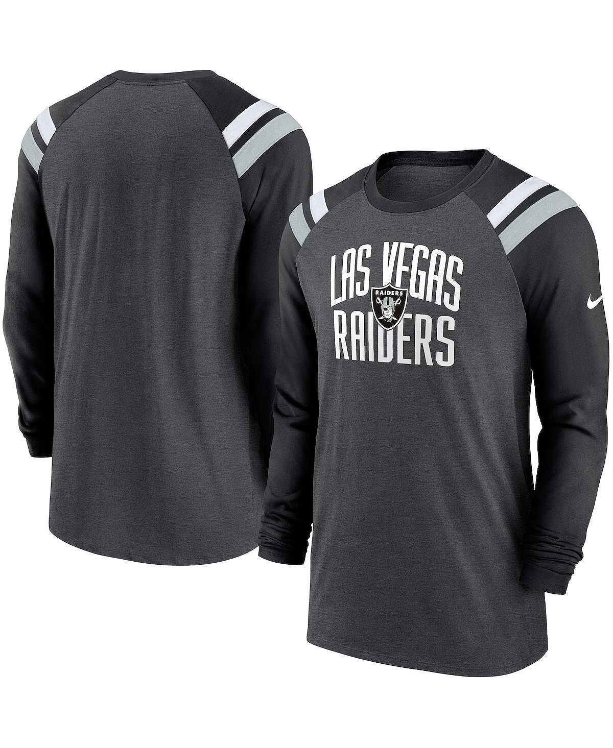 Мужская темно-серая, черная спортивная модная футболка las vegas raiders tri-blend реглан с длинным рукавом Nike, мульти
Мужская темно-серая, черная спортивная модная футболка las vegas raiders tri-blend реглан с длинным рукавом Nike, мульти
