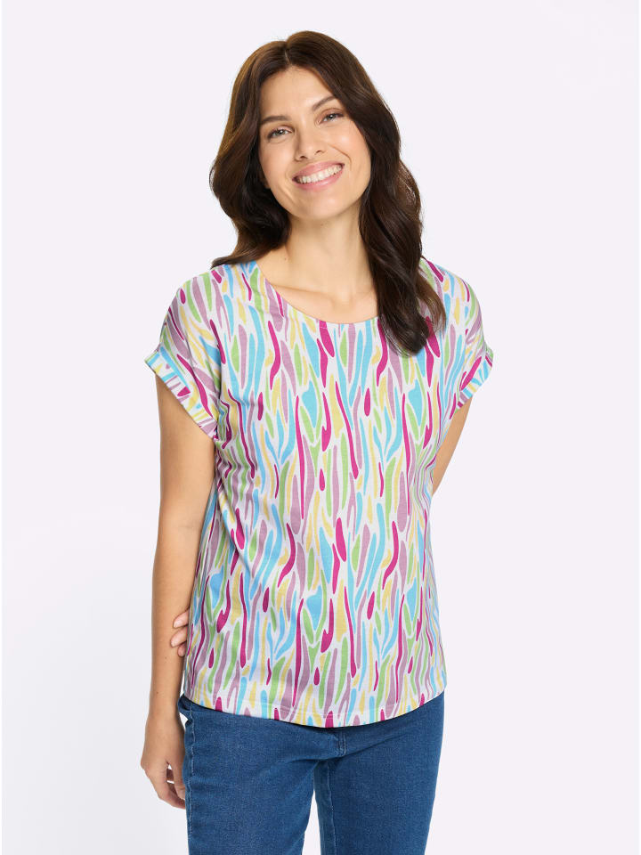 Рубашка с короткими рукавами с принтом цвета фуксии и аквамарина Sieh an!
Рубашка с короткими рукавами с принтом цвета фуксии и аквамарина Sieh an!