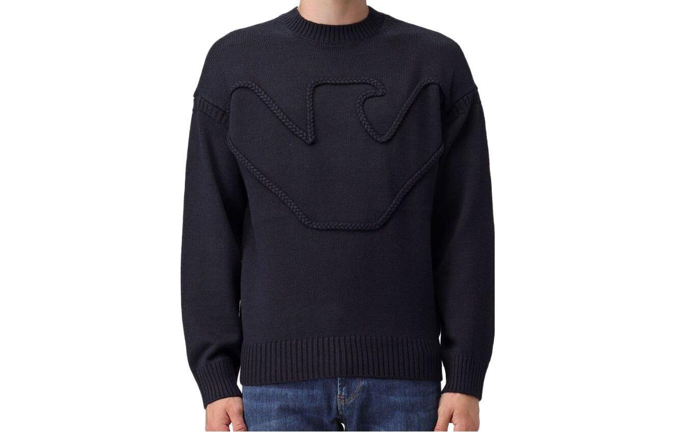 Свитер с вышитым логотипом EMPORIO ARMANI, синий
Свитер с вышитым логотипом EMPORIO ARMANI, синий