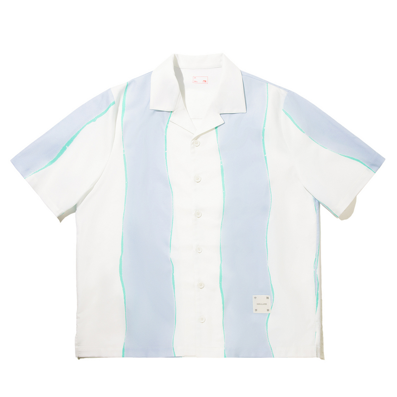 LiNing Рубашка мужская Champagne White/Dusty Gray Blue Stripes All Over Print
LiNing Рубашка мужская Champagne White/Dusty Gray Blue Stripes All Over Print