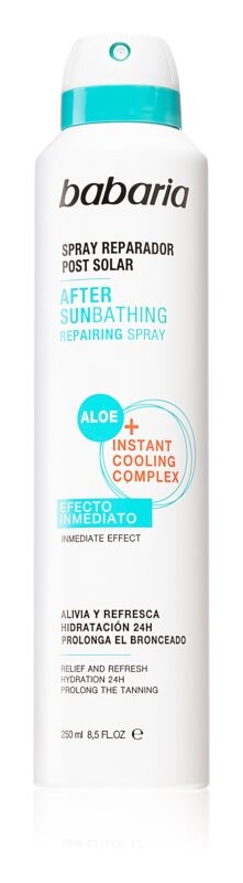 Спрей после загара с охлаждающим эффектом Babaria After Sunbathing Repairing Spray
Спрей после загара с охлаждающим эффектом Babaria After Sunbathing Repairing Spray