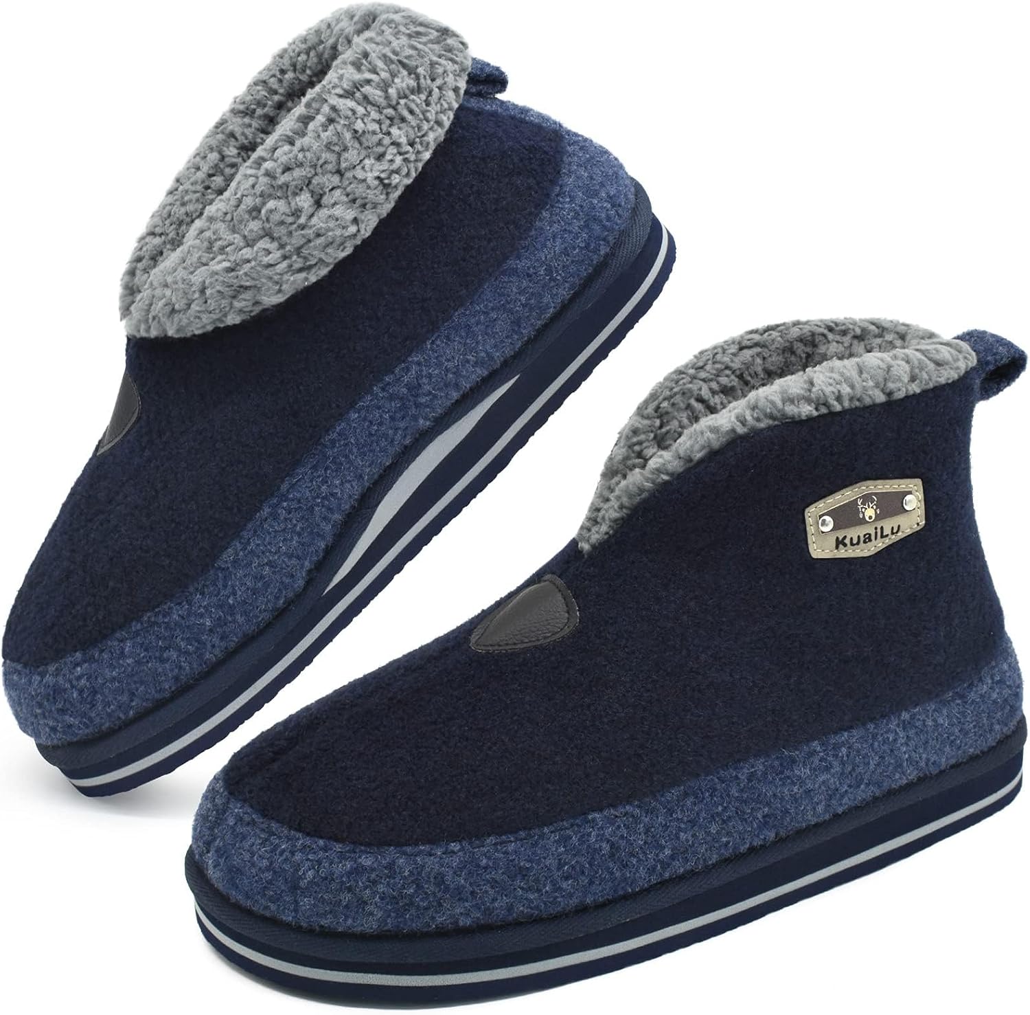 Мужские домашние тапочки KuaiLu, сапожки с эффектом памяти, теплые плюшевые, зимние, войлочные, для дома и спальни, носки-тапочки для улицы и дома, нескользящие, синий
Мужские домашние тапочки KuaiLu, сапожки с эффектом памяти, теплые плюшевые, зимние, войлочные, для дома и спальни, носки-тапочки для улицы и дома, нескользящие, синий