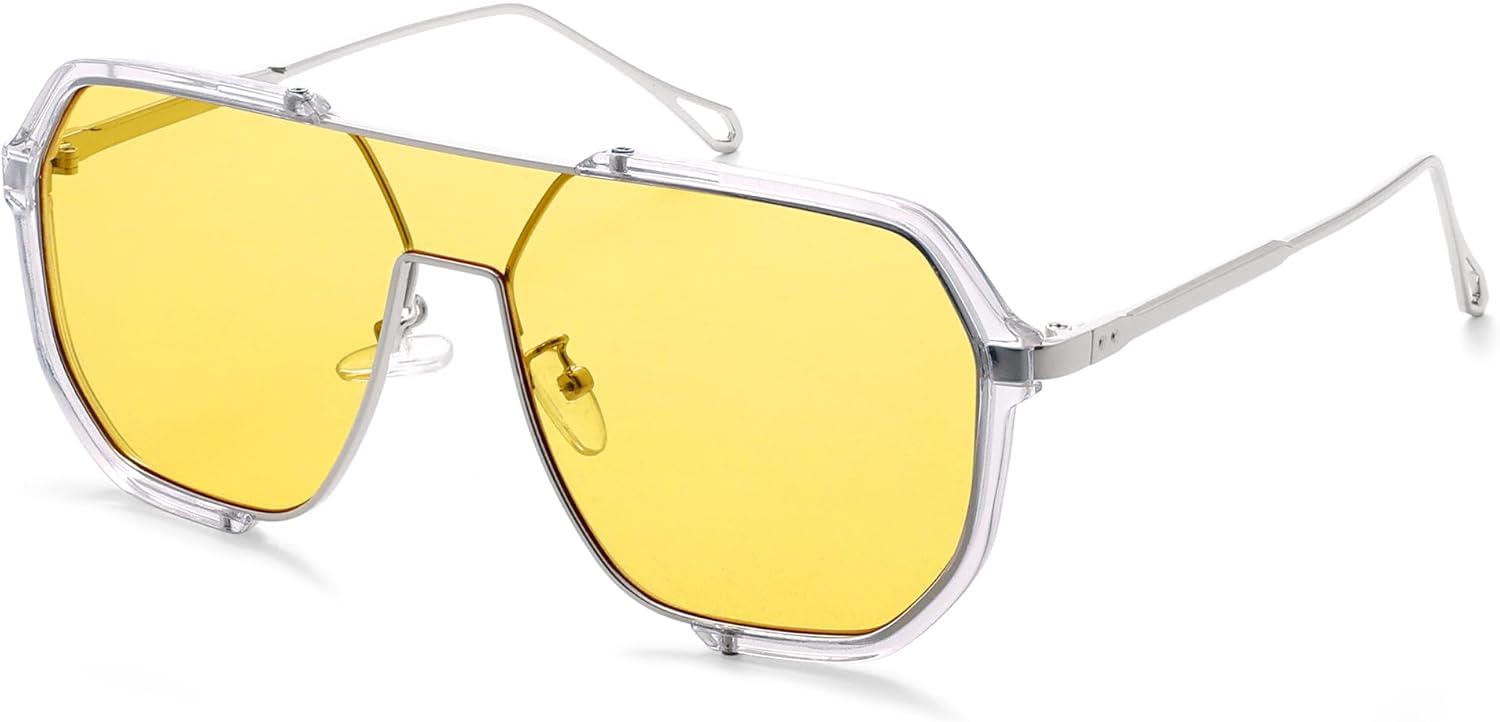 Солнцезащитные очки-авиаторы VANLINKER в стиле ретро, модные, большие, квадратной формы, для женщин и мужчин, модель 2025 года, в стиле 70-х, VL9896, Clear White Frame Yellow Lens
Солнцезащитные очки-авиаторы VANLINKER в стиле ретро, модные, большие, квадратной формы, для женщин и мужчин, модель 2025 года, в стиле 70-х, VL9896, Clear White Frame Yellow Lens