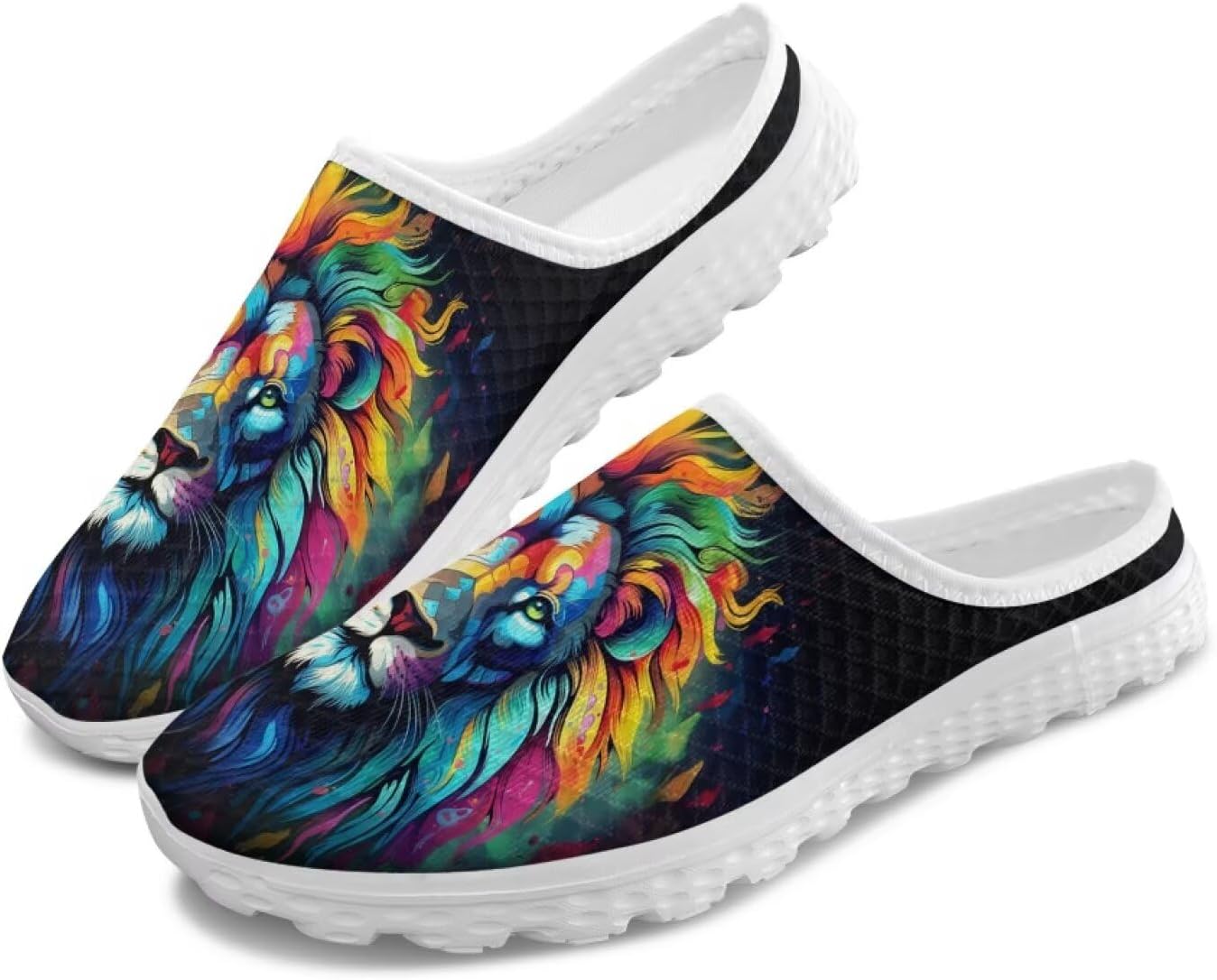 Мужские сабо из сетки без задника с принтом - дышащие, легкие, противоскользящие, легко надеваются и снимаются, для прогулок и офиса Ocwfudsx, Colored Lion
Мужские сабо из сетки без задника с принтом - дышащие, легкие, противоскользящие, легко надеваются и снимаются, для прогулок и офиса Ocwfudsx, Colored Lion