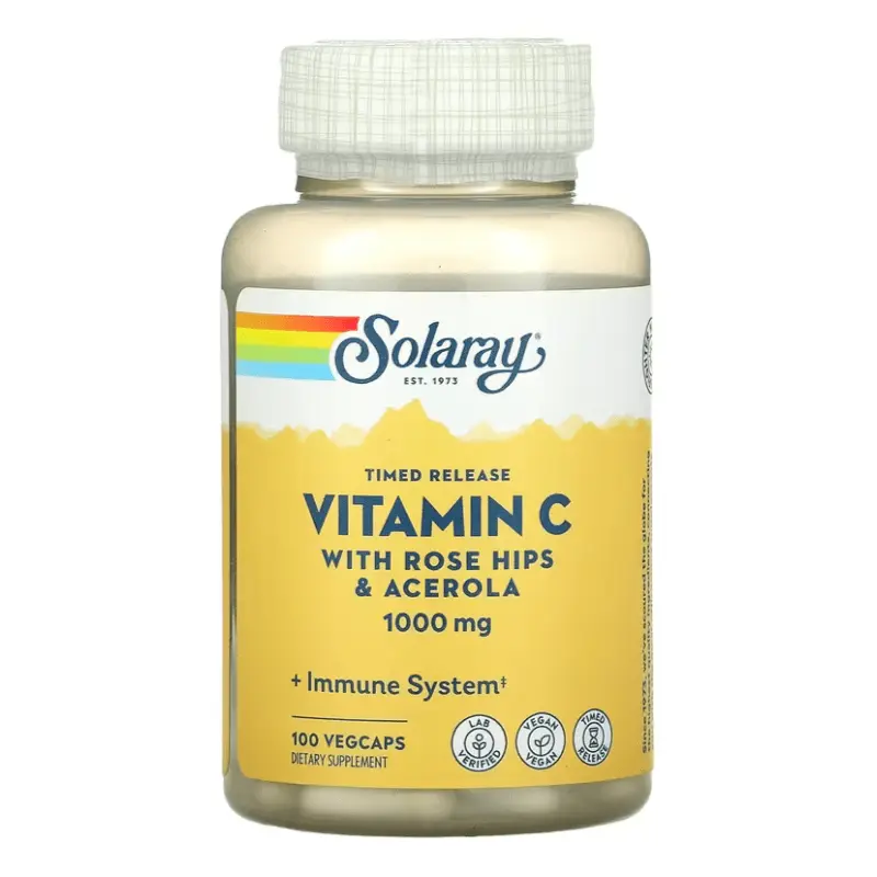 Витамин C Solaray 1000 мг, 100 капсул
Витамин C Solaray 1000 мг, 100 капсул