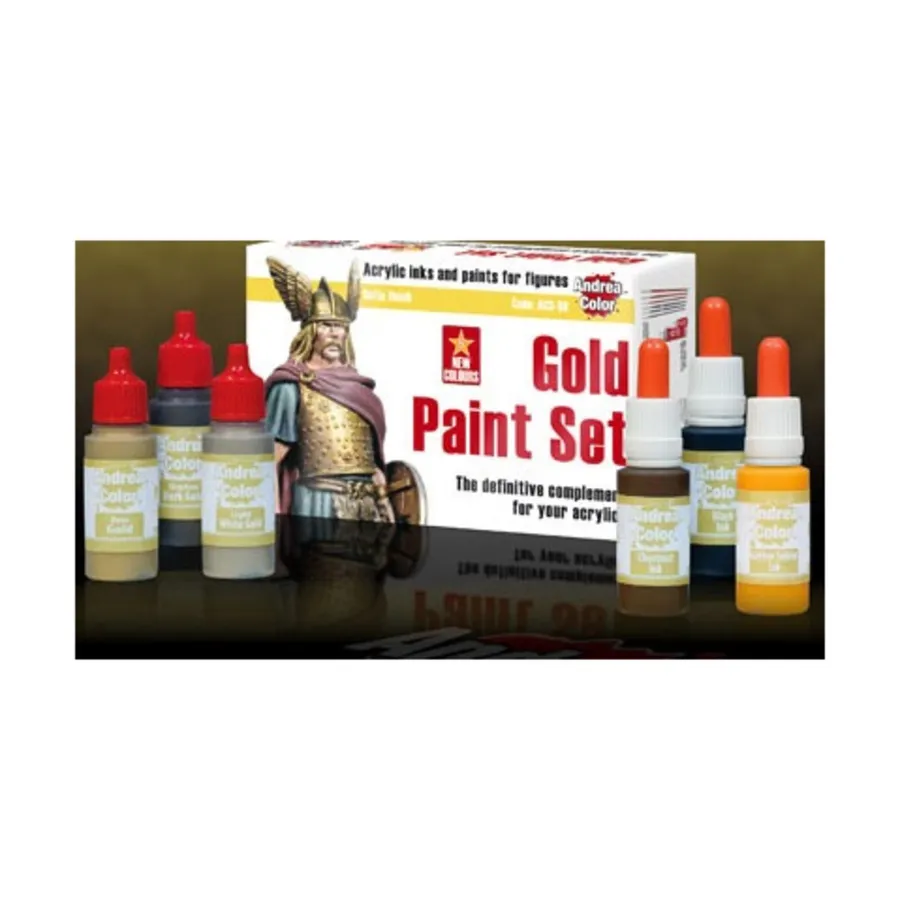 Набор золотых красок, Andrea Color Paints - Paint Sets (Andrea Miniatures)
Набор золотых красок, Andrea Color Paints - Paint Sets (Andrea Miniatures)
