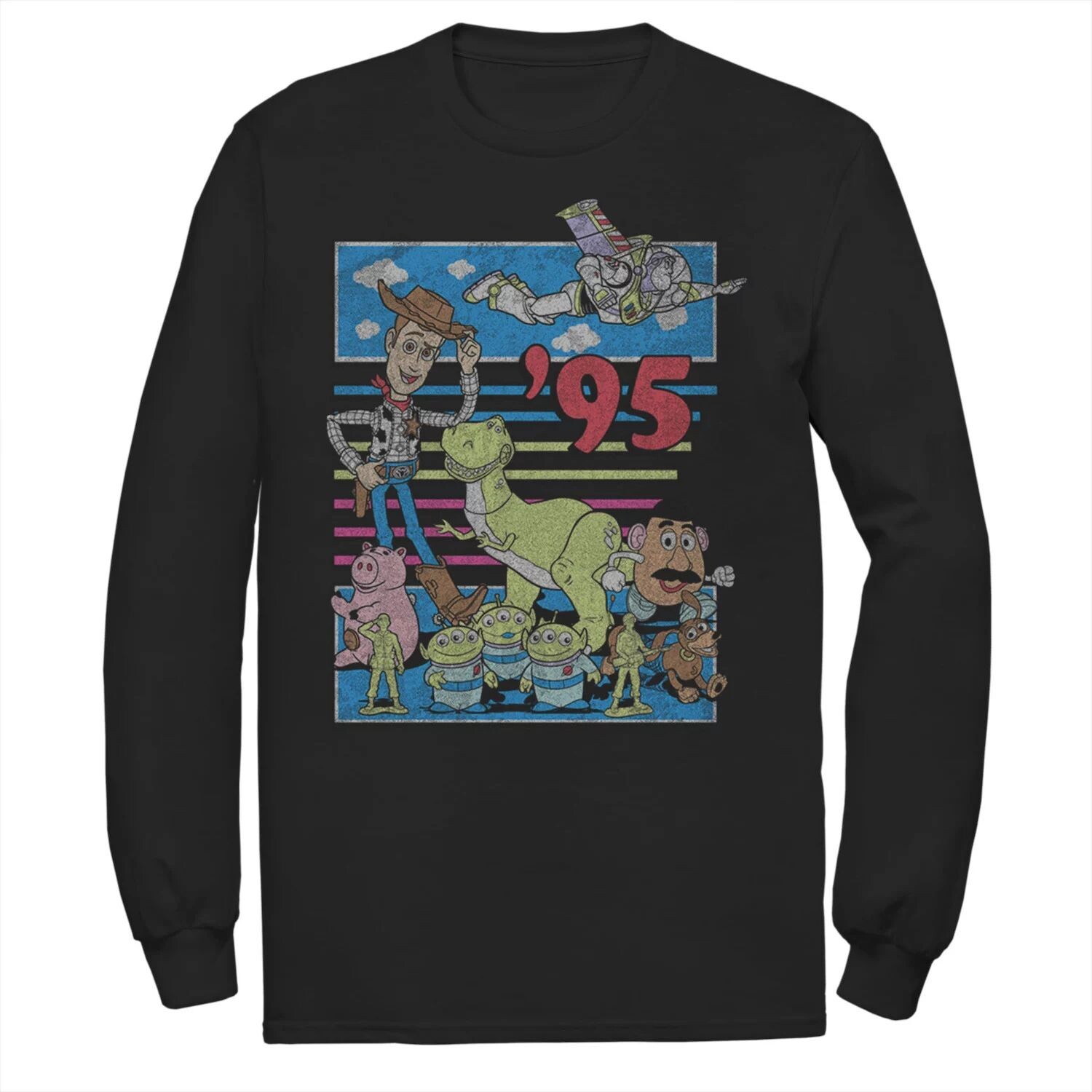 Мужская красочная футболка с потертостями в стиле ретро Disney/Pixar «История игрушек 95» Disney / Pixar, черный
Мужская красочная футболка с потертостями в стиле ретро Disney/Pixar «История игрушек 95» Disney / Pixar, черный