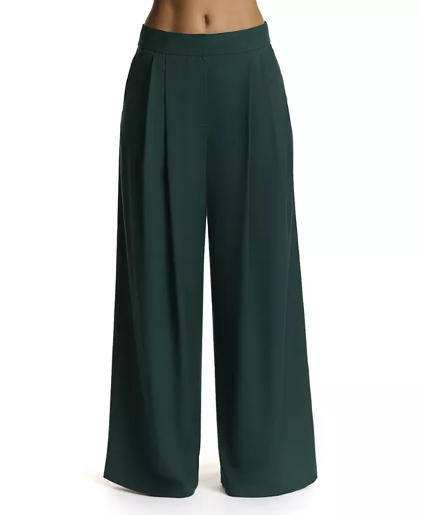 Плиссированные брюки с широкими штанинами из костюмной ткани Naked Wardrobe, зеленый
Плиссированные брюки с широкими штанинами из костюмной ткани Naked Wardrobe, зеленый