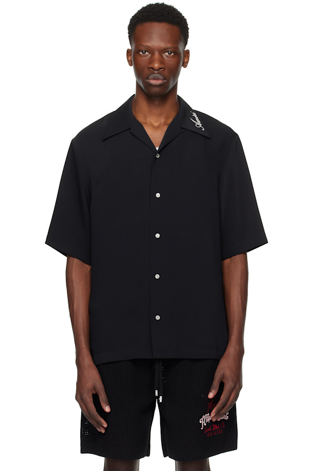 Рубашка с отложным воротником Amiri Amiri, черный
Рубашка с отложным воротником Amiri Amiri, черный