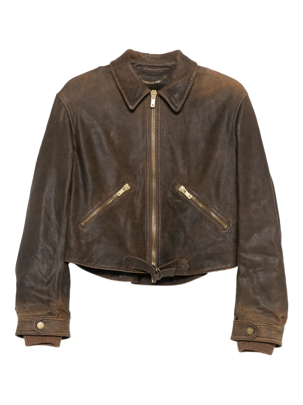 Кожаная куртка на молнии Golden Goose, коричневый
Кожаная куртка на молнии Golden Goose, коричневый