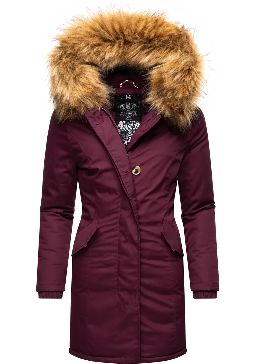 Зимнее пальто Marikoo "Кармаа-Прц", элегантная парка с капюшоном из искусственного меха, красный
Зимнее пальто Marikoo "Кармаа-Прц", элегантная парка с капюшоном из искусственного меха, красный