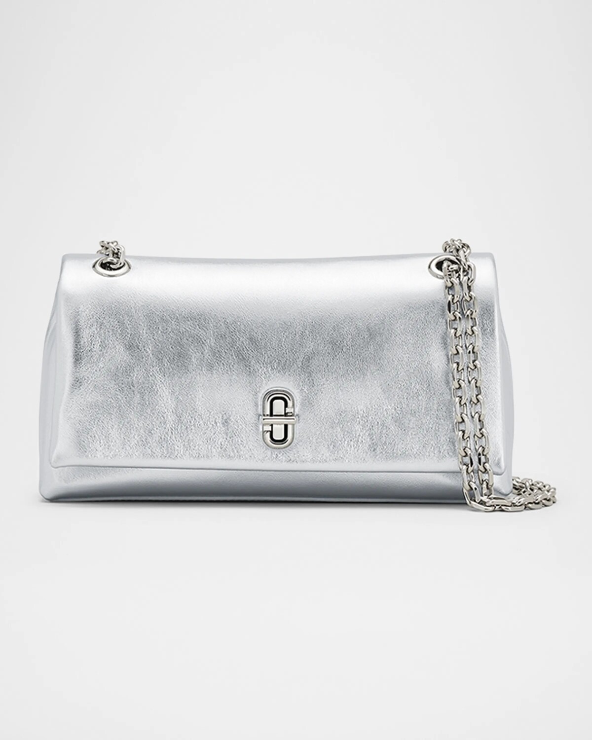 Кожаный кошелек с металлизированной цепочкой и двойной цепочкой Marc Jacobs, серебряный
Кожаный кошелек с металлизированной цепочкой и двойной цепочкой Marc Jacobs, серебряный