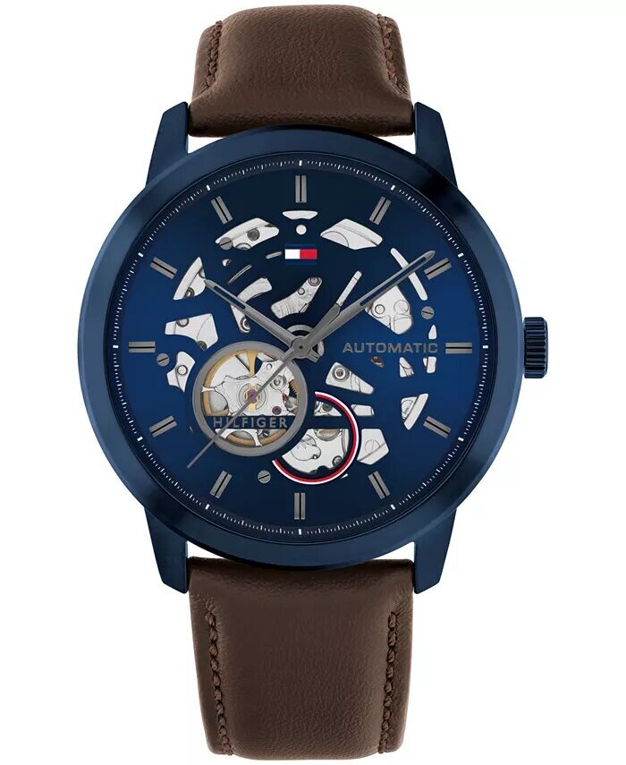 Мужские автоматические часы с коричневым кожаным ремешком, 43 мм Tommy Hilfiger, коричневый
Мужские автоматические часы с коричневым кожаным ремешком, 43 мм Tommy Hilfiger, коричневый
