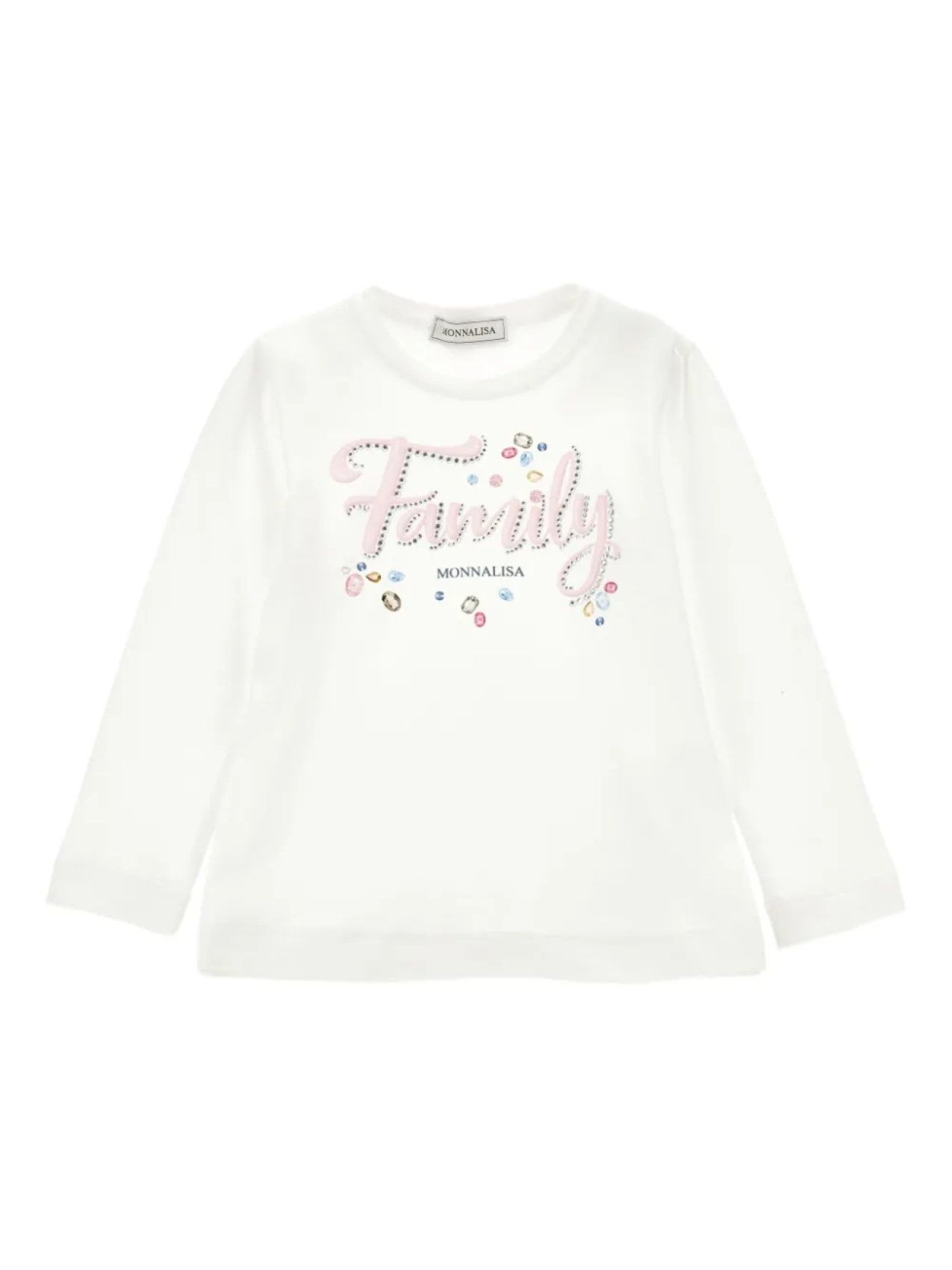 Monnalisa топ с длинными рукавами и заклепками, белый
Monnalisa топ с длинными рукавами и заклепками, белый