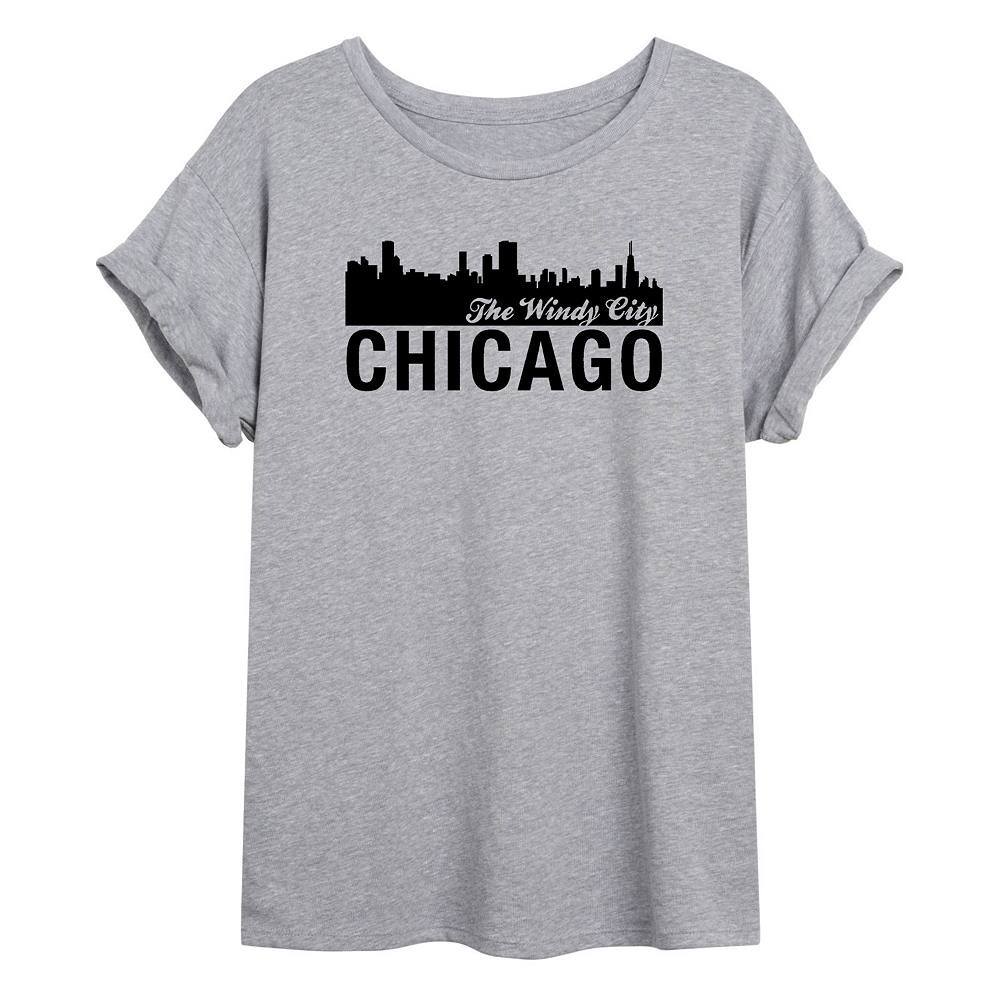 Детская футболка большого размера с рисунком Chicago City Skyline Licensed Character, серый
Детская футболка большого размера с рисунком Chicago City Skyline Licensed Character, серый