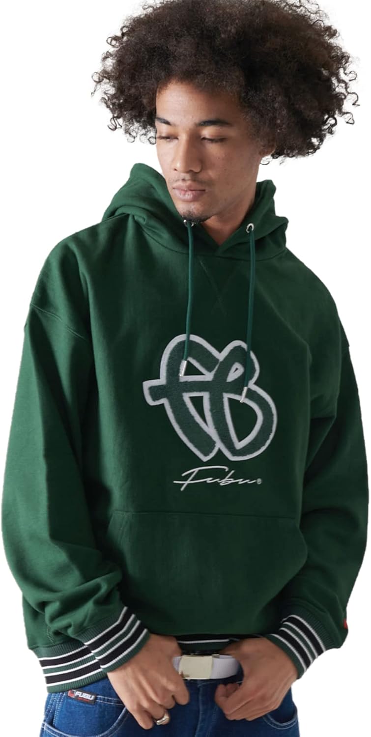 Мужская толстовка с длинными рукавами и капюшоном FUBU с флисовой подкладкой, большим логотипом и вышивкой, идеально подходит для зимы и осени, в стиле American Casual, Streetwear и Hip Hop, зеленый
Мужская толстовка с длинными рукавами и капюшоном FUBU с флисовой подкладкой, большим логотипом и вышивкой, идеально подходит для зимы и осени, в стиле American Casual, Streetwear и Hip Hop, зеленый