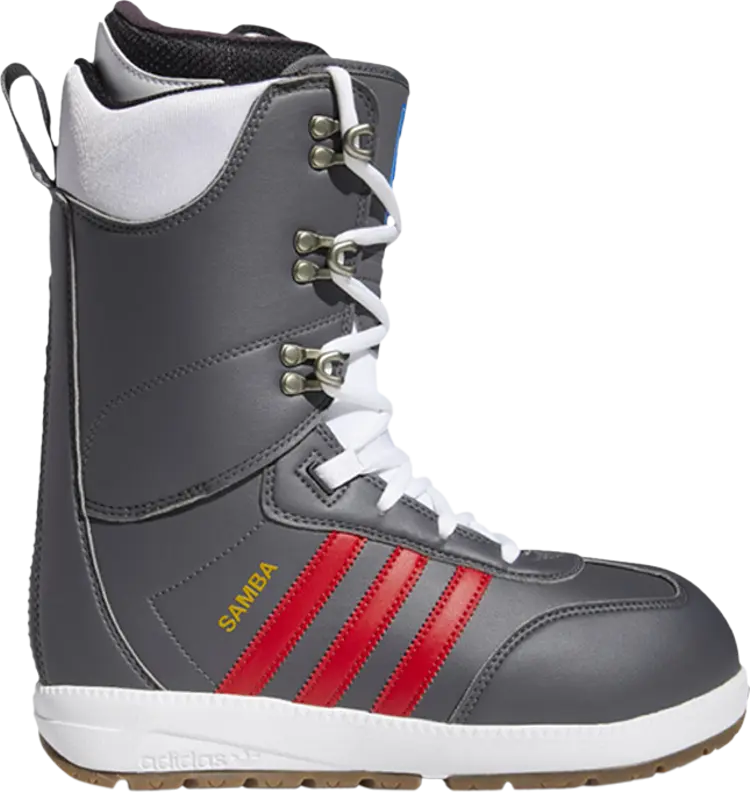 Ботинки Adidas Samba ADV Boot 'Grey Scarlet', серый 
Ботинки Adidas Samba ADV Boot 'Grey Scarlet', серый