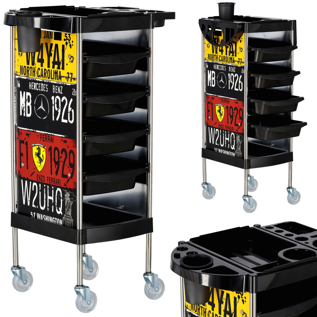Calissimo, Стол-тележка помощника парикмахера на колесах для окрашивания X11-B для шкафа салона красоты с выдвижными ящиками
Calissimo, Стол-тележка помощника парикмахера на колесах для окрашивания X11-B для шкафа салона красоты с выдвижными ящиками